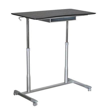 Jesper Office Unique Furniture 205-ESP Stand Up Desk Height Adjustable & Mobile With Espresso Top 205-ESP